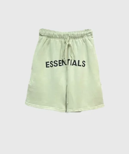 Essentials Fear of God Logo Shorts Green